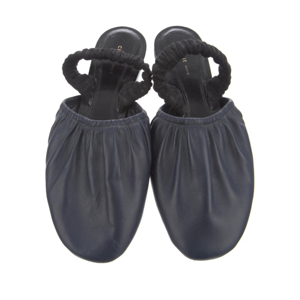 Cèline navy/black leather sling back flats 37.5-excellent condition! - Picture 7 of 8